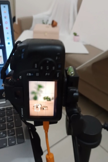 Imagen del back stage de los aros Darth Vader