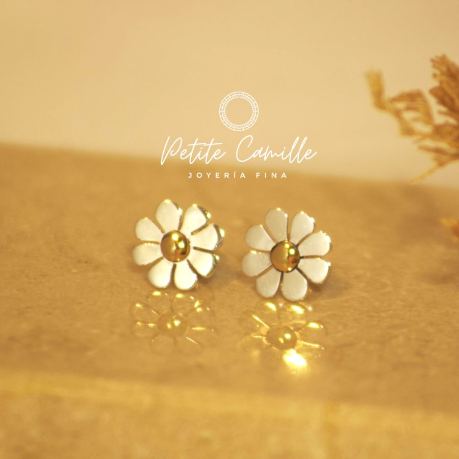 Imagen de los aretes margarita